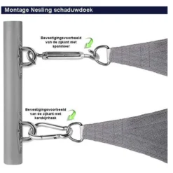 Nesling Coolfit 3.6x3.6x3.6m Navy Blauw -Meubelwinkel 1000006858 0110