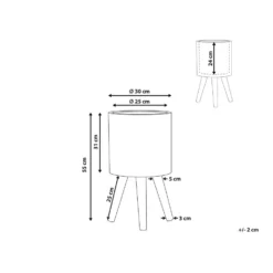Beliani Plantenbak Voor Buiten ACHILIO - Bruin Magnesiumoxide -Meubelwinkel 1000018186 0102