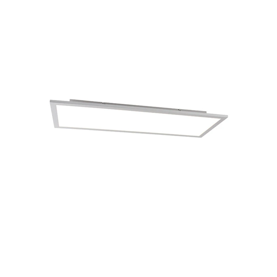 QAZQA Moderne Plafondlamp Staal Incl. LED 80 Cm - Liv 1 QAZQA Moderne Plafondlamp Staal Incl. LED 80 Cm - Liv