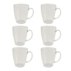 OTIX Theeglazen Met Oor 6 Stuks 350 Ml Groot Formaat Transparant Glas