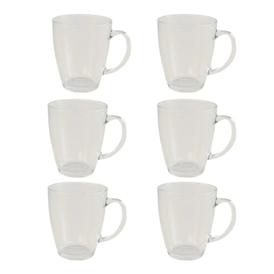 OTIX Theeglazen Met Oor 6 Stuks 350 Ml Groot Formaat Transparant Glas 1 OTIX Theeglazen Met Oor 6 Stuks 350 Ml Groot Formaat Transparant Glas