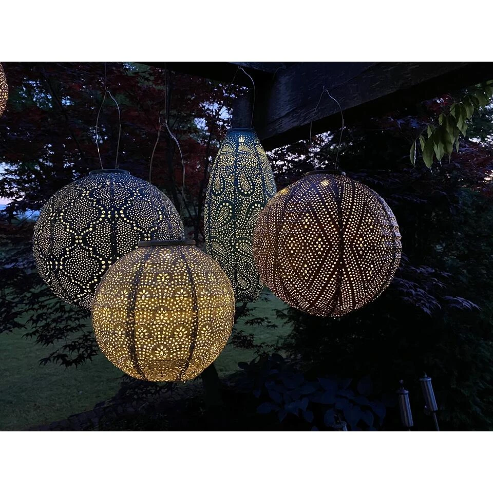 Lumiz Solar Buitenlampion Fiore Rond - Solar Tuinverlichting - 40 Cm - Groen 3 Lumiz Solar Buitenlampion Fiore Rond - Solar Tuinverlichting - 40 Cm - Groen - Afbeelding 3