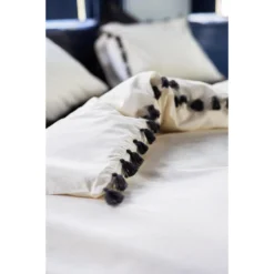 Dindi Home - Dekbedovertrek Fleeky Fringes - 240x220 Cm - Wit -Meubelwinkel 1000034586 0102