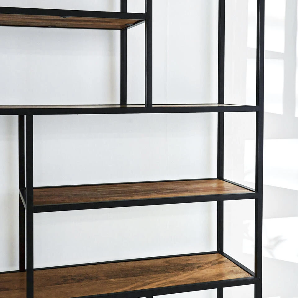 Industriële Boekenkast Sparrow Mangohout 120x188 35x120x188 Cm Mangohout 4 Industriële Boekenkast Sparrow Mangohout 120x188 35x120x188 Cm Mangohout - Afbeelding 4