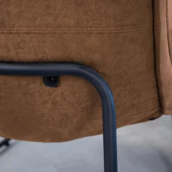 Industriële Fauteuil Cognac Lowen Eco Leer - Leder - Bruin -Meubelwinkel 1000049297 0103