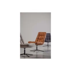 WOOOD Dirkje Draaifauteuil - Leerlook - Cognac - 101x70x85 6 WOOOD Dirkje Draaifauteuil - Leerlook - Cognac - 101x70x85 -Meubelwinkel 1000052487 0102