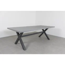 VDG Verona Betonlook Tuintafel 220 X 100 Cm. - Antraciet -Meubelwinkel 1000053247 0102