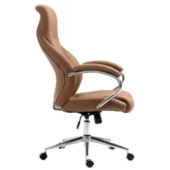 Clp Bureaustoel Wigan Leder Licht Bruin -Meubelwinkel 1000059670 0102