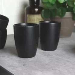 OTIX Koffiekopjes Set Van 6 Zwart Mat 340ml -Meubelwinkel 1000068763 0110
