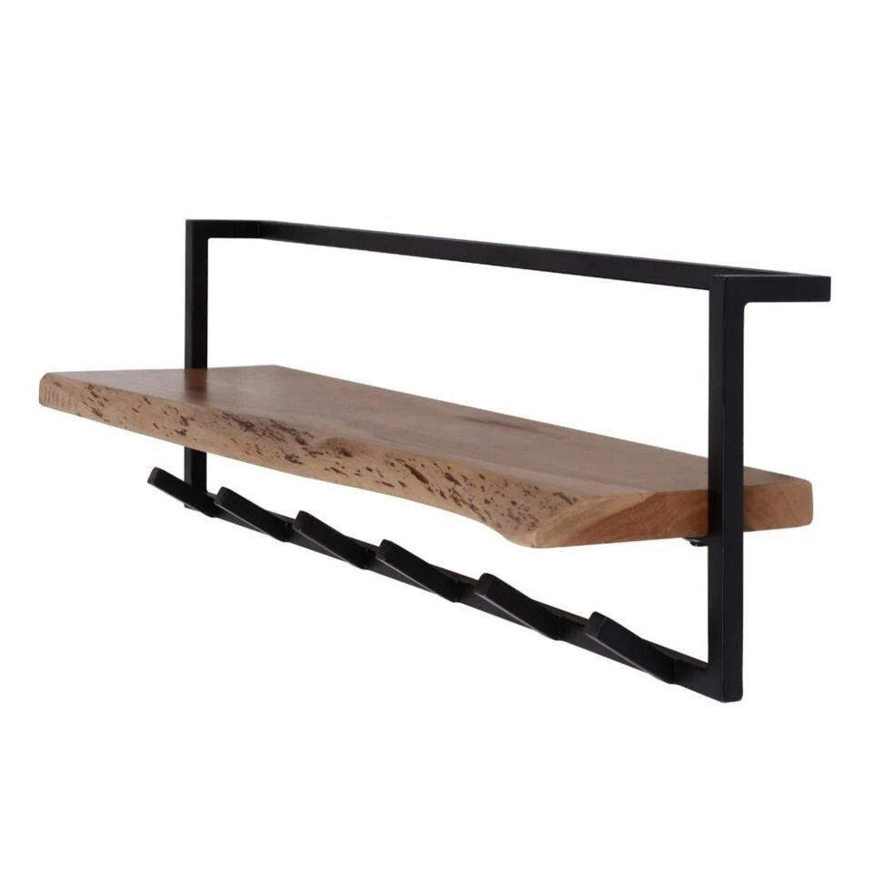 Woody Kapstok Metaal - Hout - Bruin 1 Woody Kapstok Metaal - Hout - Bruin