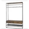 Garderobe Kapstok Brent 35x120x180cm - Hout - Grijs