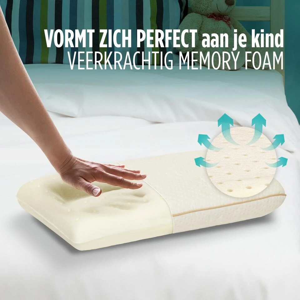 Vitapur MemoDream Kinderkussen - 30x50 Cm 4 Vitapur MemoDream Kinderkussen - 30x50 Cm - Afbeelding 4