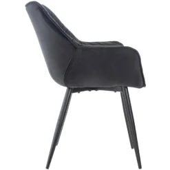 CLP Eetkamerstoel Tanna Fluweel Zwart -Meubelwinkel 1000080759 0102