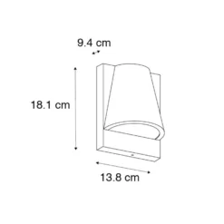 QAZQA Buitenwandlamp Zwart IP44 Met Bewegingsmelder - Femke -Meubelwinkel 1000084683 0102