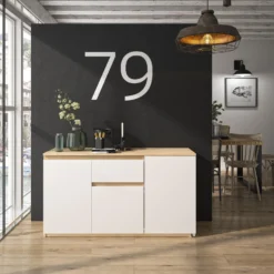 Diagone Draaibaar Bureau Gibril - Kast En Bureau In 1 - Wit/Eikenkleur 7 Diagone Draaibaar Bureau Gibril - Kast En Bureau In 1 - Wit/Eikenkleur -Meubelwinkel 1000087351 0103