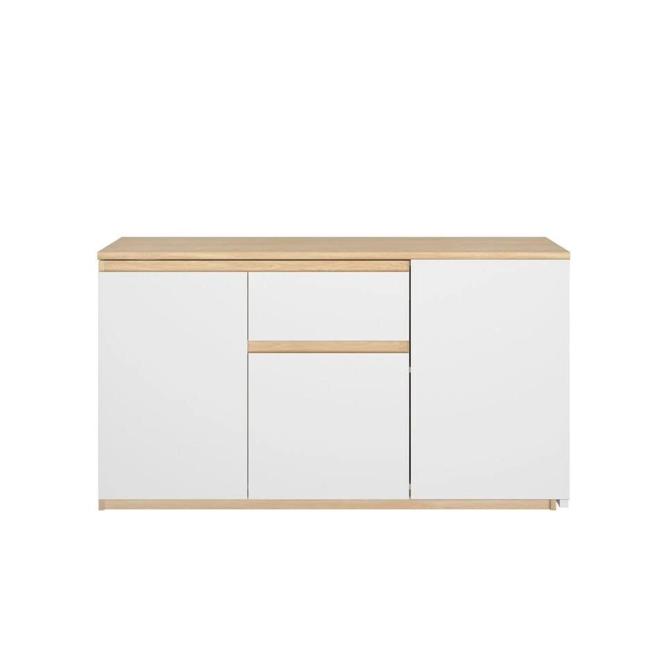 Diagone Draaibaar Bureau Gibril - Kast En Bureau In 1 - Wit/Eikenkleur 1 Diagone Draaibaar Bureau Gibril - Kast En Bureau In 1 - Wit/Eikenkleur