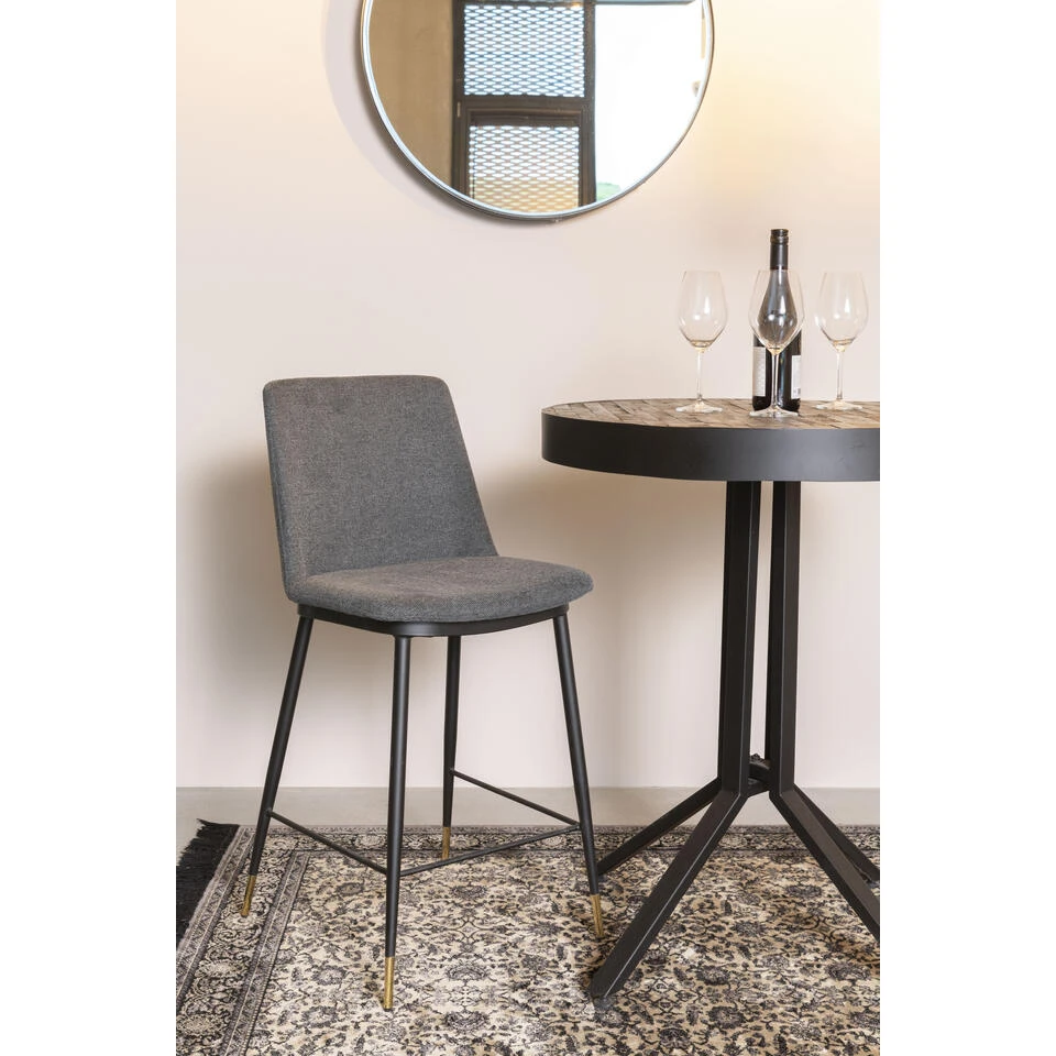 Rein Living Lionel Counterstoel - Donkergrijs - Set Van 2 2 Rein Living Lionel Counterstoel - Donkergrijs - Set Van 2 - Afbeelding 2