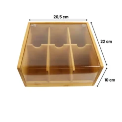 Orange85 Theedoos 6 Vaks Bamboe 20,5x22x10 Cm Kunststof 6 Orange85 Theedoos 6 Vaks Bamboe 20,5x22x10 Cm Kunststof -Meubelwinkel 1000090166 0110