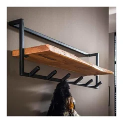 Kalfort Stockton Kapstok Met Hoedenplank 6 Haken - 25x100x32 Cm -Meubelwinkel 1000094091 0102