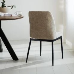 Eetkamerstoel Noli Chenille Beige - Stof - Beige -Meubelwinkel 1000097141 0102