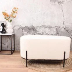 DS4U® Torben Hocker Duo - Stof - Wit -Meubelwinkel 1000098385 0103