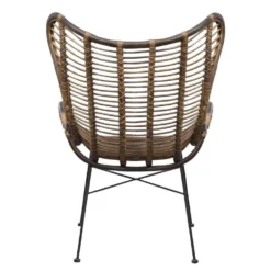 Fauteuil Jasmine - Rotan/metaal - Bruin -Meubelwinkel 10207008 0900