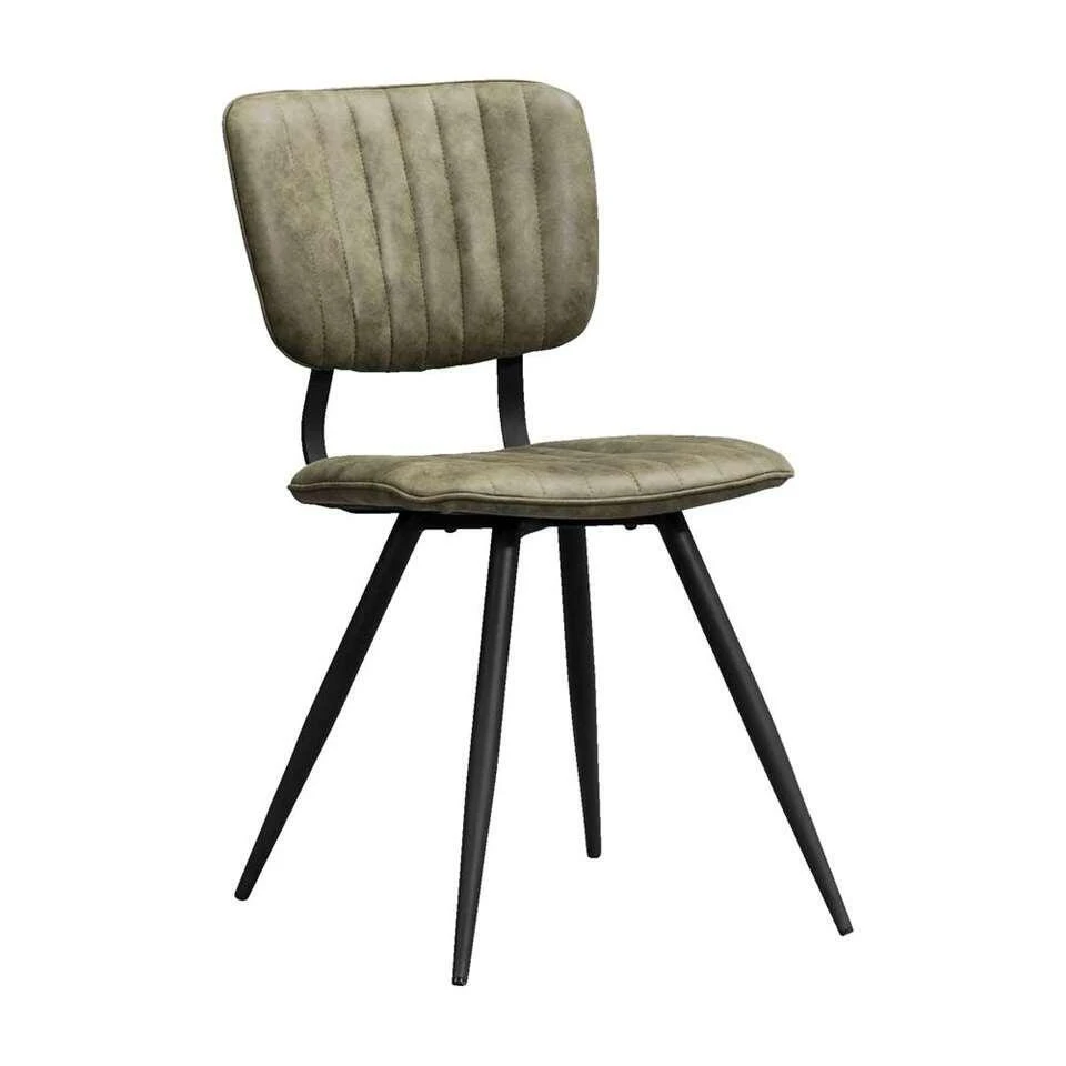 Eetkamerstoel Brim - Stof - Olijfgroen 2 Eetkamerstoel Brim - Stof - Olijfgroen - Afbeelding 2