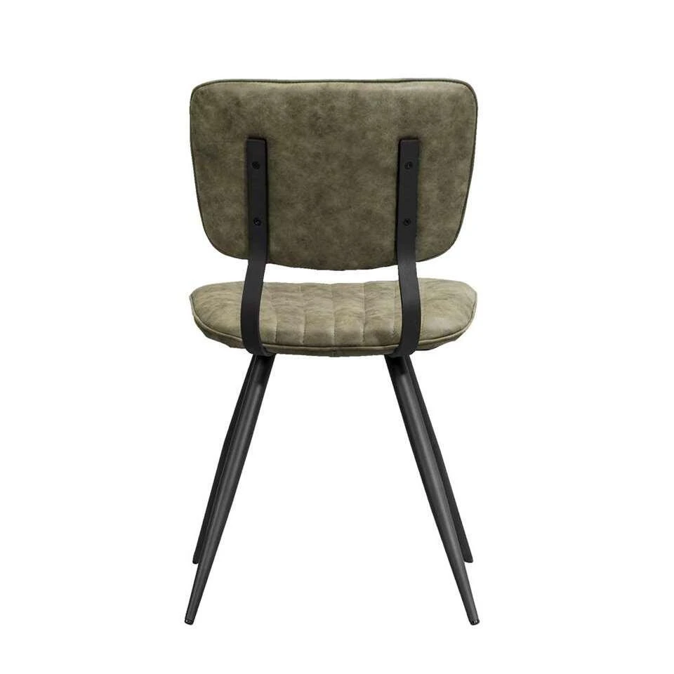 Eetkamerstoel Brim - Stof - Olijfgroen 3 Eetkamerstoel Brim - Stof - Olijfgroen - Afbeelding 3