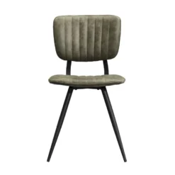 Eetkamerstoel Brim - Stof - Olijfgroen