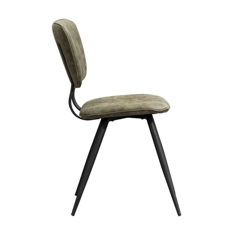 Eetkamerstoel Brim - Stof - Olijfgroen 4 Eetkamerstoel Brim - Stof - Olijfgroen - Afbeelding 4