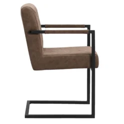 Eetkamerstoel Mats Met Armleuning - Cognac -Meubelwinkel 10307070 8000