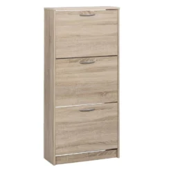 Schoenenkast Mainz - Eikenkleur - 123,5x58x25 Cm -Meubelwinkel 11901476 0300