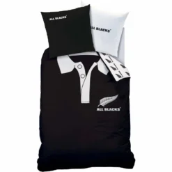 All Blacks Polo - Dekbedovertrek - Eenpersoons - 140 X 200 Cm - Zwart