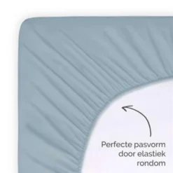 Byrklund - Hoeslaken Jersey - 90x200 Cm - Blauw -Meubelwinkel 1718033503 0103
