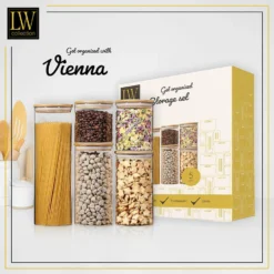 LW Collection Voorraadpotten Glas 5 Stuks Met Bamboe Deskel 5 LW Collection Voorraadpotten Glas 5 Stuks Met Bamboe Deskel -Meubelwinkel 252f0e885761417e8aac82bca526b67e