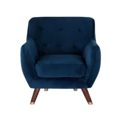 Beliani Fauteuil BODO - Blauw Fluweel -Meubelwinkel 3104db92ac52462a93c2dfffe835315a