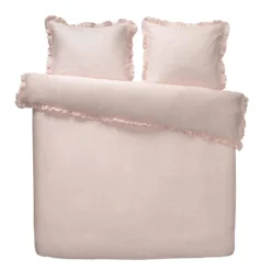 Royal Dekbedovertrek Cato Effen - Roze - 240x200/220 Cm