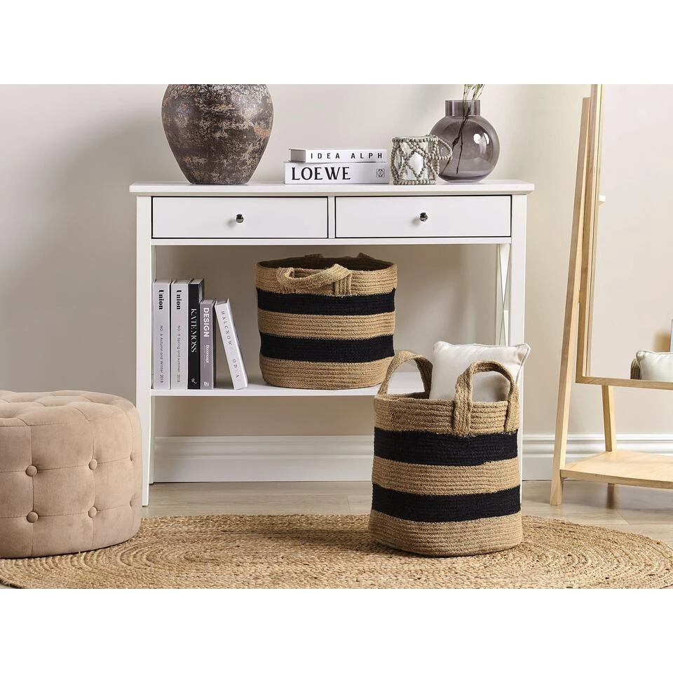 Beliani Mand GEREDE - Beige Jute 2 Beliani Mand GEREDE - Beige Jute - Afbeelding 2