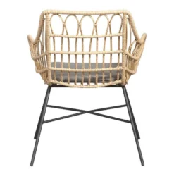 Le Sud Loungestoel Grimaud - Zwart/naturel - 82x70x67 Cm -Meubelwinkel 50105173 0900