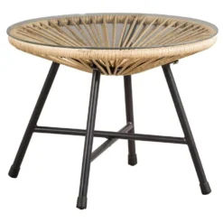 Le Sud Bijzettafel Monte Carlo - Naturel - Ø50x38 Cm