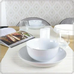 OTIX Soepkommen Set Van 6 Schaaltjes Porselein Wit Met Gouden Rand 13,5 X 6 Cm -Meubelwinkel 58c9cc509c9d4a0aaff95a64c791856f