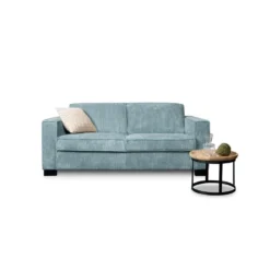 Bank Stuttgart 3-zits - Ribcord - Ijsblauw -Meubelwinkel 81003139 4000