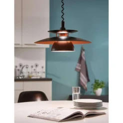 EGLO Hanglamp Brenda - Zwart/koper - Ø43 Cm -Meubelwinkel 81016972 0005