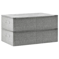VidaXL Opbergboxen 2 St 70x40x18 Cm Stof Grijs -Meubelwinkel 8f5336cd4afb4a7f99551d03d03991b2
