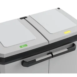 Keter Split Premium Recycling Kliko - Vuilbakken Buiten - 2x110L -Meubelwinkel e2d921076684444082ce9b04ec6cc6ba